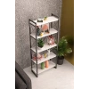 Kitaplık 5 Raflı Beyaz 180 Cm