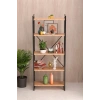 Kitaplık 5 Raflı Ceviz 180 Cm