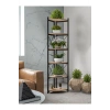 Kitaplık Çiçeklik 6 Raflı Ceviz Çok Amaçlı Stand Altı Bölmeli 160*30*43