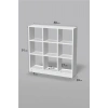 KİTAPLIK ÇOK AMAÇLI MUTFAK RAF DOLAP  9 BÖLMELİ BEYAZ