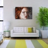 Kızıl Saçlı Yağlı Boya Kadın Portresi Kanvas Tablo 50 x 70
