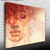 Kızıl Tonlarda Yağlı Boya Kadın Portresi Kanvas Tablo 50 x 70