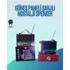KTF-1428 Nostaljik Solar Enerjili Bluetooth Speaker – Radyo, SD/USB MP3 Çalar, Güçlü Taşınabilir Hoparlör
