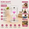 Küçük Boy Cam Standlı Kum Saati - 10 cm Yükseklik - Dekoratif Süs Eşyası