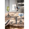 Kumandalı Tripod Telefon Tutucu Selfie Çubuğu 360 Derece Dönebilen