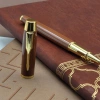 Kutulu - Lüks Deri Desenli Defter ve Metal Kalem - Hediye Seti