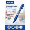 Lades Mavi Permanent Marker Silinmez Koli Kalemi Yuvarlak Uç 1 Adet