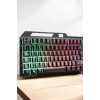 Led Işıklı  Klavye Usb Girişli RGB Işıklı Q Klavye Mouse Hediyeli