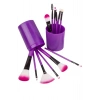 Makyaj Fırçası 12 Parça Set Yumuşak Uçlu Göz Makyajına Uygun Hafif ve Taşınabilir Çanta