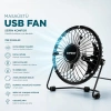 Masaüstü Mini USB Fan - Metal Gövdeli - Ultra Sessiz