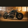 Mavi Harley - Davidson Kanvas Tablo 60 x 120