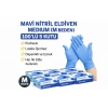 Mavi Nitril Eldiven Medium M Beden Pudrasız 100’lü 5 Kutu Tek Kullanımlık Muayene Eldiveni Lateksiz Koruyucu Eldiven Seti
