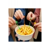 Mor Tek Kullanımlık Plastik Cips Çatalı- 50 Adet- Cips Kürdanı- Kanepe Çatalı- Meyve Çatalı