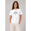 Müzik Temalı Baskılı Tişört Bisiklet Yaka Kısa Kol T-Shirt - Beyaz