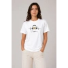 Müzik Temalı Baskılı Tişört Bisiklet Yaka Kısa Kol T-Shirt - Beyaz
