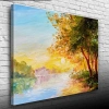 Nehirde Gün Doğumu Yağlıboya Kanvas Tablo 50 x 70