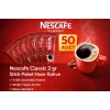 Nescafe Classic 2 gr 50 Adet Stick Paket Hazır Kahve %100 Çözünebilir Zengin Yoğun Aroma