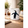 Nihilist Penguen Tasarımlı Porselen Kupa MODEL 159 – Sürüden Ayrılanlara Özel Minimalist Kahve Kupası – Özgün Tasarım Hediyelik Kupa