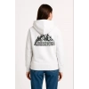 Nihilist Penguen Temalı Oversize Kapüşonlu Sweatshirt - Beyaz