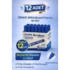 ONAS Whiteboard Marker NS-603 Mavi Tahta Kalemi 3 mm Yuvarlak Uç 12 Adet