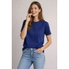 Osy Modal Yumuşak Dokulu Kumaş Bisiklet Yaka T-shirt - Lacivert