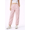 Paraşüt Kumaş Pantolon Bel Ve Paça Ayarlanabilir Lastikli Spor Pantolon - Toz Pembe