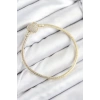 Pirinç Charm Zirkon Taşlı Kalp Model Gold Renk Kadın Bileklik
