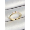 Pirinç Fiyonk Figürlü Zirkon Taşlı Gold Renk Ayarlanabilir Kadın Yüzük