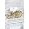 Pirinç Gold Renk Halka Model Vintage Kadın Küpe