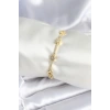 Pirinç Gold Renk Halley Yıldız Model Kadın Bileklik
