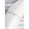 Pirinç Gold Renk Pembe Damla Model Su Yolu Kadın Bileklik