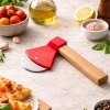 Pizza Kesici - Balta Tasarımlı - Ahşap Saplı - Paslanmaz Çelik Bıçaklı