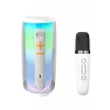 Pluse 6 Mikrofonlu RGB Kablosuz Hoparlör - Beyaz