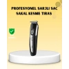 Profesyonel Saç ve Sakal Kesme Tıraş Makinesi Kablosuz Ergonomik Tasarım