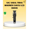 Profesyonel Tıraş Makinesi LCD Ekranlı Turbo Mod ve Güçlü Motor