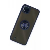 Realme C11 2021 Kılıf Montreal Yüzüklü Silikon Kapak - Lacivert