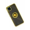Realme C11 2021 Kılıf Montreal Yüzüklü Silikon Kapak - Sarı