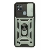 Realme C11 2021 Kılıf Pars Lens Yüzüklü Silikon - Yeşil