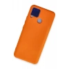 Realme C15 Kılıf Nano içi Kadife Silikon - Turuncu