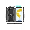 Realme C21 Kılıf Sofya Yüzüklü Silikon Kapak - Siyah