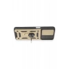 Realme C35 Kılıf Pars Lens Yüzüklü Silikon - Gold