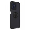 Realme C53 Kılıf Montreal Yüzüklü Silikon Kapak - Siyah