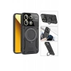 Realme C55 Kılıf Joy Lens Standlı Kapak - Kırmızı