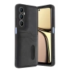Realme C65 Sara Kartvizitli Deri Kılıf - Siyah