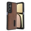 Realme C65 Sara Kartvizitli Deri Kılıf - Taba