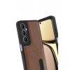 Realme C65 Sara Kartvizitli Deri Kılıf - Taba