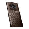 Reno 11 FS Kılıf Auto Focus Karbon Kapak - Kahverengi