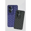 Reno 11F Kılıf Petek Silikon Kapak - Lacivert