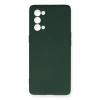Reno 5 Pro Kılıf Nano içi Kadife Silikon - Koyu Yeşil