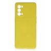 Reno 5 Pro Kılıf Nano içi Kadife Silikon - Sarı